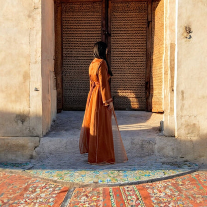 Caftan en Organza Orange